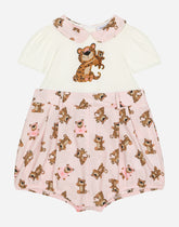 Baby leopard-print poplin and jersey romper suit -  | Dolce & Gabbana