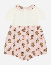 Baby leopard-print poplin and jersey romper suit -  | Dolce & Gabbana
