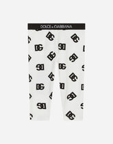 Interlock leggings with DG logo print -  | Dolce &amp; Gabbana