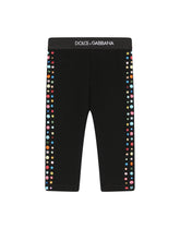 Interlock leggings with multi-colored studs -  | Dolce &amp; Gabbana
