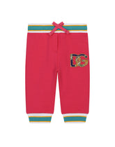 Jersey jogging pants with brocade DG patch -  | Dolce & Gabbana