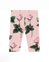 Interlock leggings with rose print -  | Dolce &amp; Gabbana