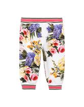 Jersey jogging pants with garden print -  | Dolce & Gabbana