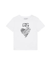 Jersey T-shirt with DG heart print -  | Dolce & Gabbana