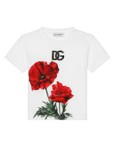Poppy-print jersey T-shirt -  | Dolce & Gabbana