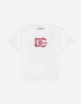 Short-sleeved Majolica-print jersey T-shirt -  | Dolce &amp; Gabbana