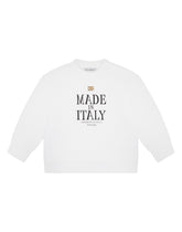 Jersey sweatshirt with Made in Italy print -  | Dolce & Gabbana
