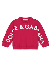 Round-neck sweatshirt with logo print -  | Dolce & Gabbana