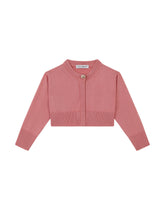 Cotton cardigan with pearl DG button -  | Dolce & Gabbana