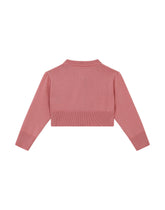 Cotton cardigan with pearl DG button -  | Dolce & Gabbana