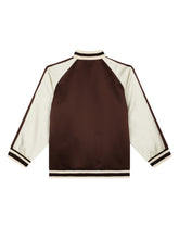 Satin bomber jacket with DG logo patch -  | Dolce & Gabbana