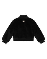 Faux fur bomber jacket with tag -  | Dolce &amp; Gabbana