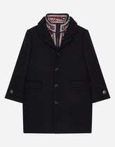 Single-breasted wool coat with detachable inner gilet -  | Dolce &amp; Gabbana