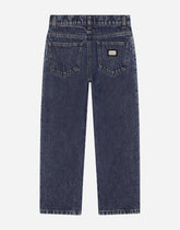 5-pocket denim pants with Dolce&amp;Gabbana logo -  | Dolce &amp; Gabbana