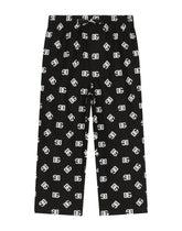 Poplin vanity pants with DG logo print -  | Dolce &amp; Gabbana