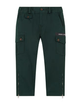 Cotton cargo pants with logo tape -  | Dolce & Gabbana