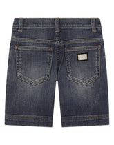 Washed stretch denim shorts -  | Dolce &amp; Gabbana