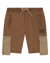 Garment-dyed cotton fabric cargo shorts -  | Dolce & Gabbana
