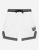Poplin shorts with patch embellishment -  | Dolce & Gabbana