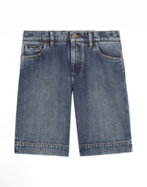 5-pocket denim shorts with Dolce&amp;Gabbana logo -  | Dolce &amp; Gabbana