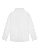 Poplin shirt with crown and bee logo -  | Dolce &amp; Gabbana