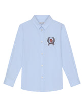 Long-sleeved cotton shirt with embroidery -  | Dolce &amp; Gabbana