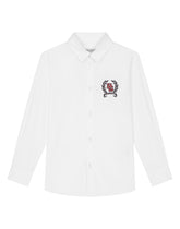 Long-sleeved cotton shirt with embroidery -  | Dolce & Gabbana