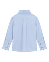 Poplin shirt with DG logo embroidery -  | Dolce & Gabbana