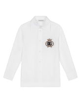 Poplin shirt with DG sailor patch -  | Dolce & Gabbana