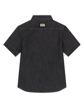 Dark blue wash stretch denim shirt -  | Dolce & Gabbana