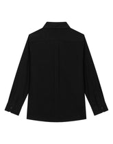 Stretch poplin shirt with logo tag -  | Dolce &amp; Gabbana