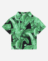 Batik shirt with banana tree print -  | Dolce & Gabbana