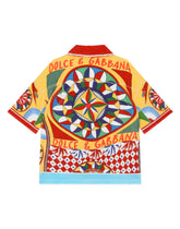 Short-sleeved terry shirt with Carretto print -  | Dolce & Gabbana