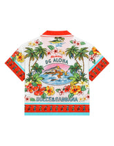 Hawaiian-print poplin shirt -  | Dolce &amp; Gabbana