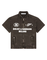 Canvas shirt with Dolce&amp;Gabbana print -  | Dolce &amp; Gabbana