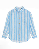Fabric shirt with striped print -  | Dolce &amp; Gabbana