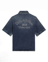 Denim shirt with Dolce&amp;Gabbana logo -  | Dolce &amp; Gabbana