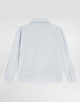 Cotton shirt with embroidery and patch -  | Dolce &amp; Gabbana