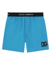 Nylon swim trunks with branded elastic -  | Dolce &amp; Gabbana