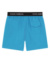 Nylon swim trunks with branded elastic -  | Dolce &amp; Gabbana