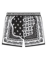 Nylon swim trunks with bandanna print -  | Dolce & Gabbana