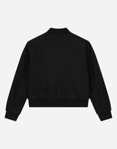 Canvas bomber jacket with logo embroidery -  | Dolce & Gabbana