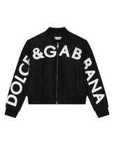 Canvas bomber jacket with logo embroidery -  | Dolce & Gabbana
