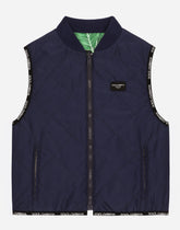Reversible nylon jacket with banana tree print -  | Dolce &amp; Gabbana