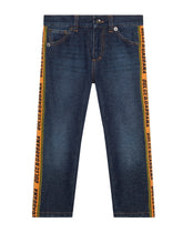 STRETCH DENIM JERSEY BAGGY JEANS -  | Dolce &amp; Gabbana