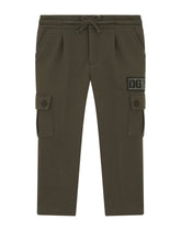 Jersey jogging pants with logo patch -  | Dolce & Gabbana