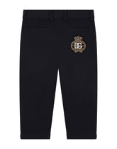 Full Milano jersey pants with DG patch -  | Dolce & Gabbana