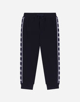 Cotton jogging pants with branded side bands -  | Dolce &amp; Gabbana