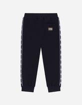 Cotton jogging pants with branded side bands -  | Dolce &amp; Gabbana