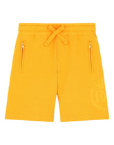 Jersey jogging shorts with DG laurel and crown print -  | Dolce & Gabbana